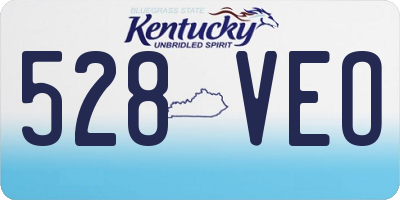 KY license plate 528VEO