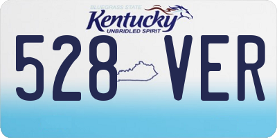 KY license plate 528VER
