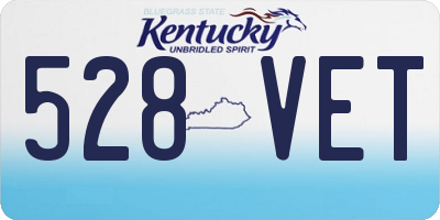 KY license plate 528VET