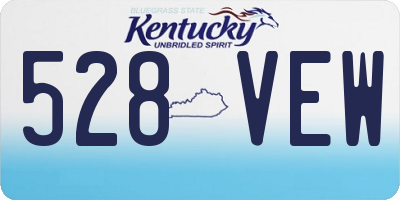 KY license plate 528VEW
