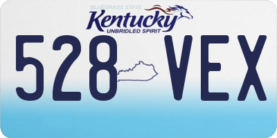 KY license plate 528VEX