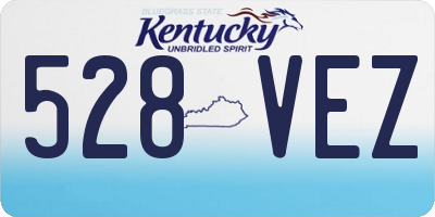 KY license plate 528VEZ