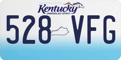 KY license plate 528VFG