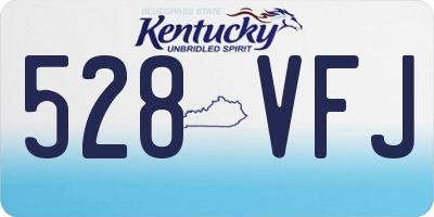 KY license plate 528VFJ