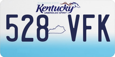 KY license plate 528VFK