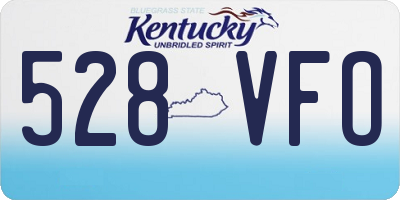 KY license plate 528VFO