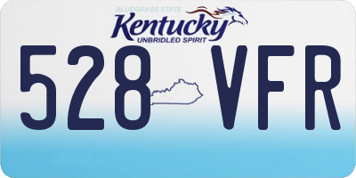 KY license plate 528VFR