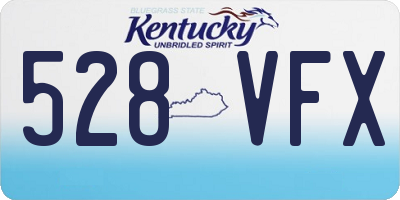 KY license plate 528VFX