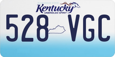 KY license plate 528VGC