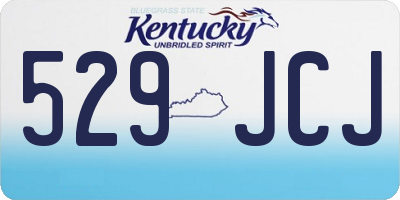 KY license plate 529JCJ