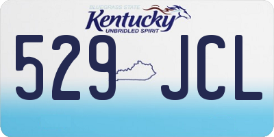 KY license plate 529JCL