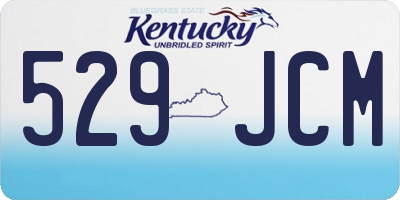 KY license plate 529JCM