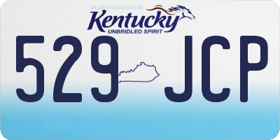 KY license plate 529JCP