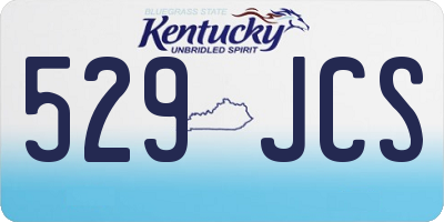 KY license plate 529JCS