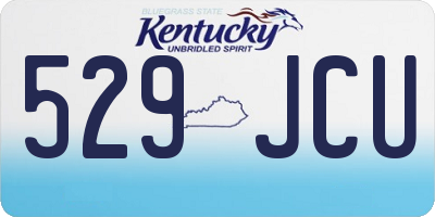KY license plate 529JCU