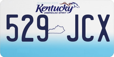 KY license plate 529JCX