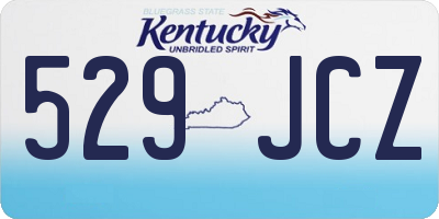 KY license plate 529JCZ