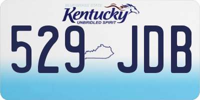 KY license plate 529JDB