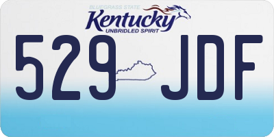 KY license plate 529JDF