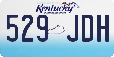 KY license plate 529JDH