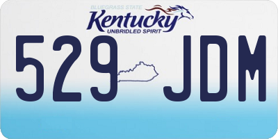 KY license plate 529JDM