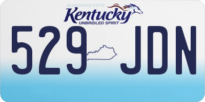 KY license plate 529JDN