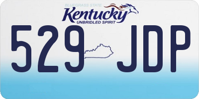 KY license plate 529JDP
