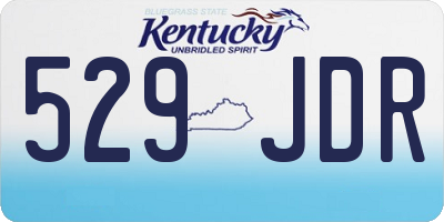 KY license plate 529JDR