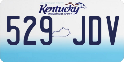 KY license plate 529JDV