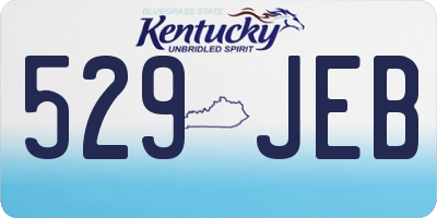 KY license plate 529JEB