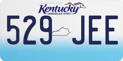 KY license plate 529JEE