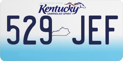 KY license plate 529JEF