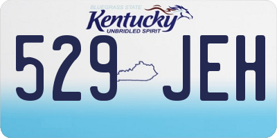KY license plate 529JEH