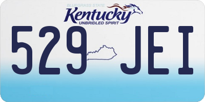 KY license plate 529JEI