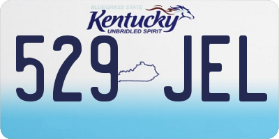 KY license plate 529JEL