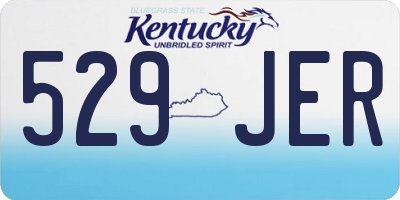 KY license plate 529JER