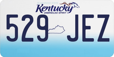 KY license plate 529JEZ