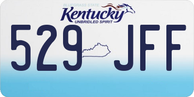 KY license plate 529JFF