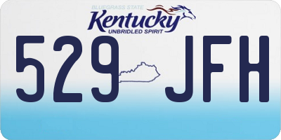 KY license plate 529JFH