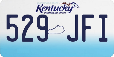 KY license plate 529JFI