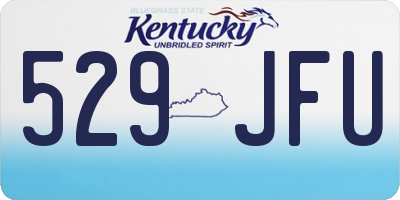KY license plate 529JFU
