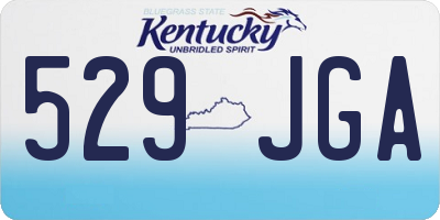 KY license plate 529JGA