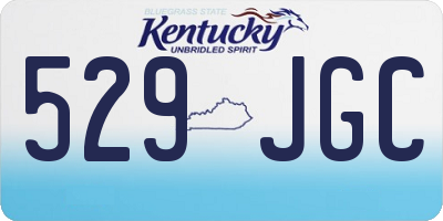 KY license plate 529JGC