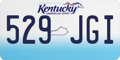 KY license plate 529JGI