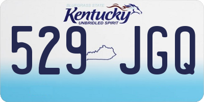 KY license plate 529JGQ