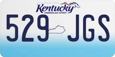 KY license plate 529JGS