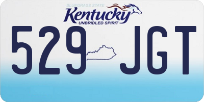 KY license plate 529JGT