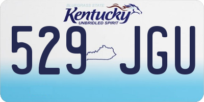 KY license plate 529JGU