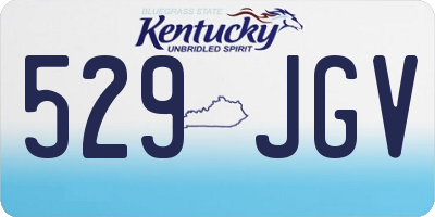 KY license plate 529JGV