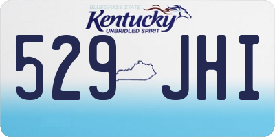 KY license plate 529JHI